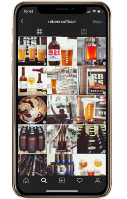 iphone x con pagina instagram di un birrificio